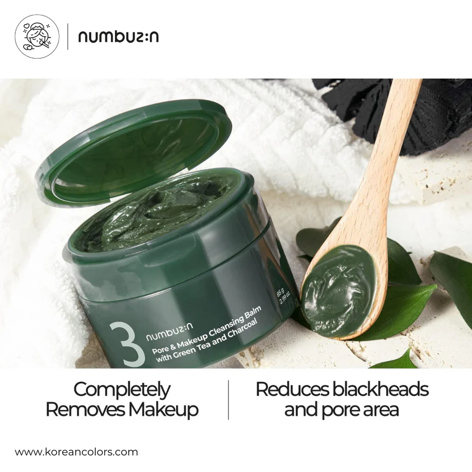 Nº 3 Pore & Makeup Cleansing Balm with Green Tea and Charcoal - Imagen 2