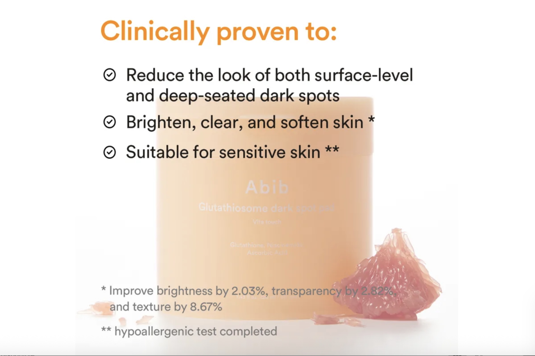 Glutathiosome dark spot pad Vita touch 220 ml (60 pads) - Imagen 5