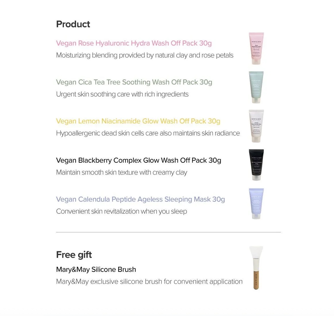 Vegan Wash Off Mask Mini Gift Set - Imagen 10