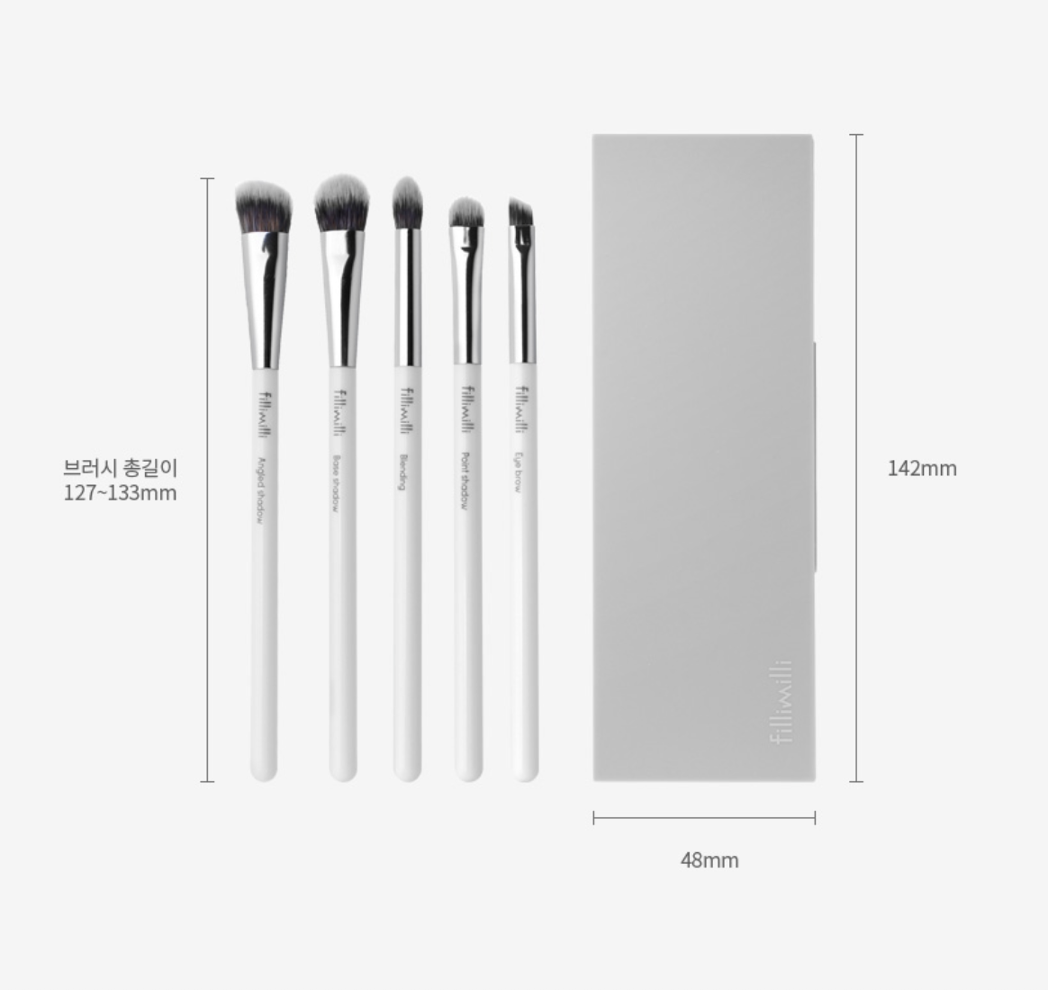 Eye Makeup Brush Set 5 pcs - Imagen 2