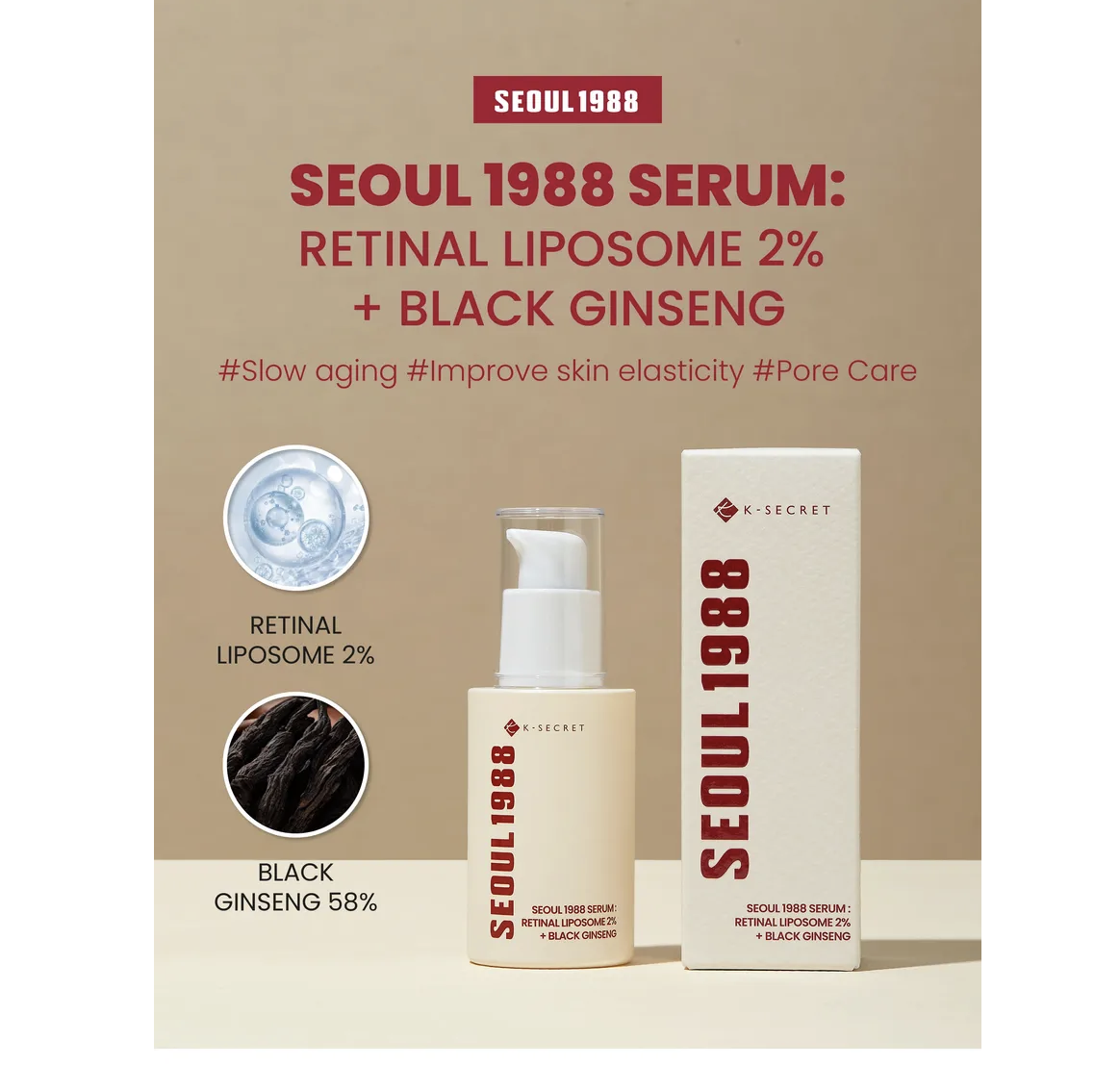 SEOUL 1988 Serum: Retinal Liposome 2 % + Black Ginseng - Imagen 2