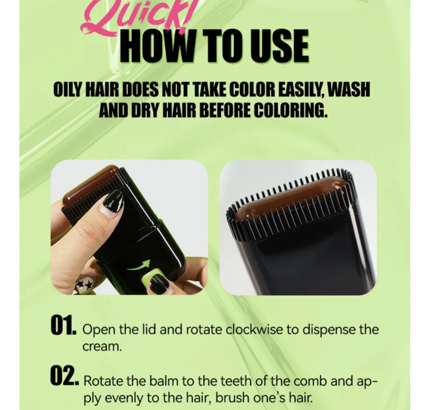 Hair Wand Quick Coloring Stick - Imagen 3