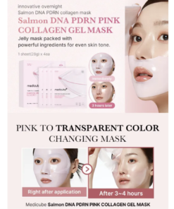PDRN Pink Collagen Gel Mask Set (4pcs) - Imagen 2